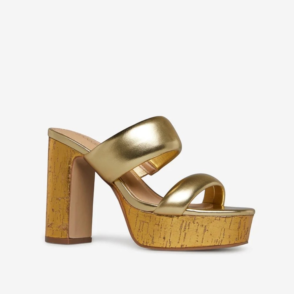 NEW IN BOX - Emerson Heeled Sandal Gold